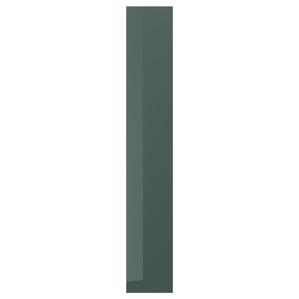 KALLARP Abdeckblende, graugrün hochglänzend, rechteckig, moderne Oberfläche.
