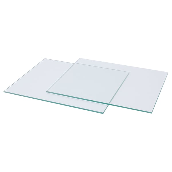 KALLAX Glasböden, klar, quadratisch, stapelbar, modernes Design.