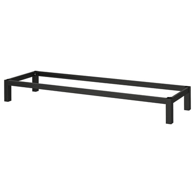 Schwarzes KALLAX Untergestell mit 4 quadratischen Beinen für moderne Möbel.