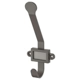 KARTOTEK Wandhaken, grau, Metall & Kunststoff, gebogenes Design, Etikettenhalter.