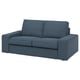 Blaues KIVIK-Sofa mit klaren Linien, abnehmbaren Armlehnen und tiefen Sitzkissen, perfekt zum Entspannen.