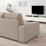 KIVIK Sofa, beige, Stoff, geräumig & tief, gut zum Entspannen, groß im Vergleich zu TV & Pflanze.