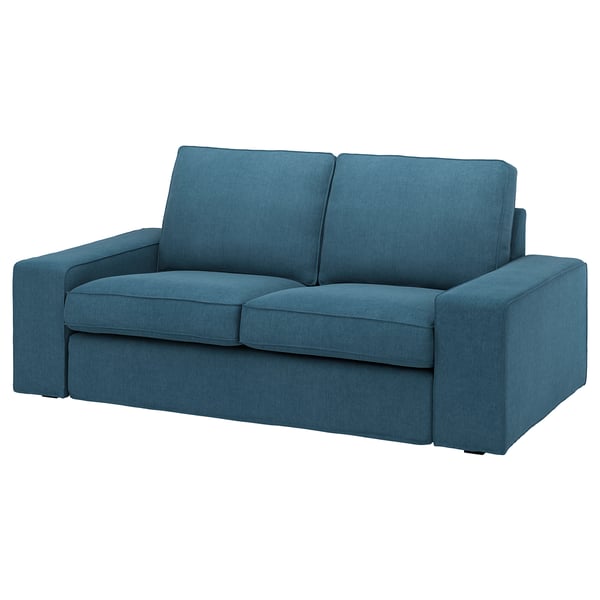 KIVIK Sofa, blaugrün, weich, tiefe Kissen, niedrige Armlehnen, abnehmbarer Bezug, einladend.