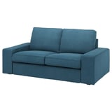 KIVIK Sofa, blaugrün, weich, tiefe Kissen, niedrige Armlehnen, abnehmbarer Bezug, einladend.