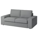 KIVIK graues Sofa; Modernes Design, niedrige Armlehnen, bequem, gepolstert mit recyceltem Polyester.