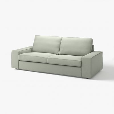 KIVIK-Sofa, hellgrün, modernes Design, weiche Kissen, bequem.