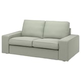 KIVIK Sofa, hellgrau, modernes Design, quadratische Kissen.