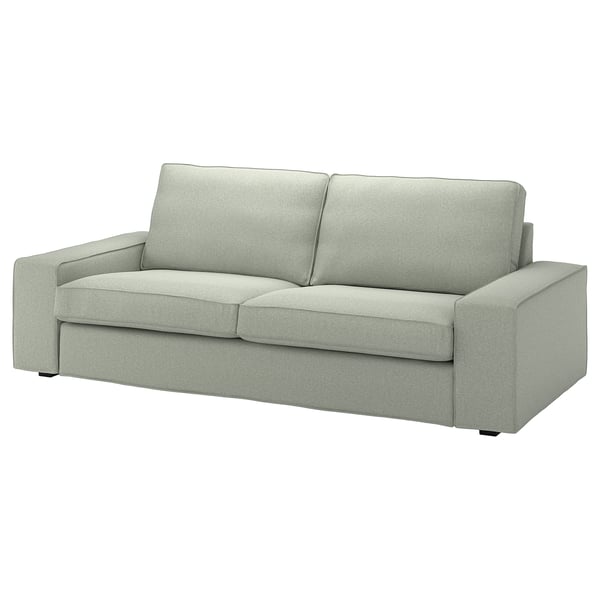 KIVIK hellgraues Sofa, modernes Design, kastenförmige Form, Stoffbezug.