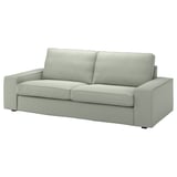 KIVIK hellgraues Sofa, modernes Design, kastenförmige Form, Stoffbezug.