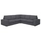 KIVIK graues L-förmiges Sofa, modernes Design, bequeme, breite Kissen.