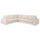 KIVIK Sofa, cremefarben, L-förmig, komfortorientiertes Design, abnehmbare Bezüge.