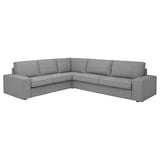 KIVIK graues Sektionssofa, modernes Design, bequemes Kissen, L-förmig.
