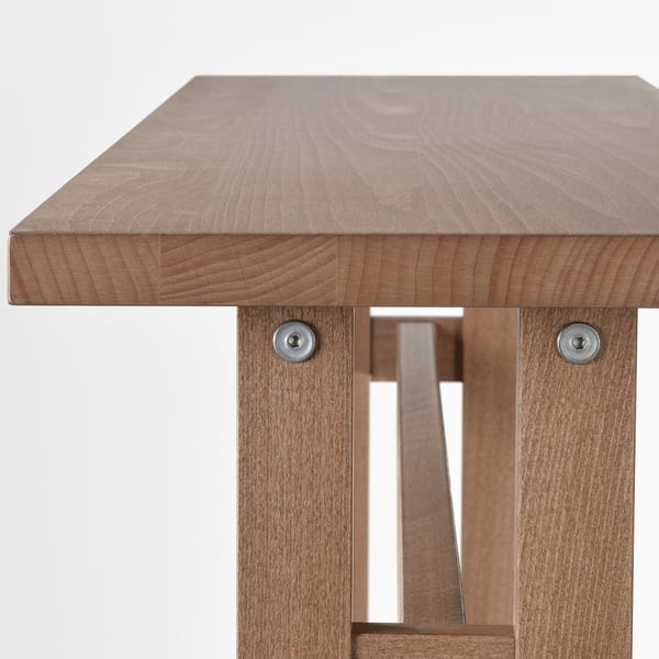 KLIMPFJÄLL / BERGMUND Tisch m 3 Stühlen und 2 Bänken - graubraun