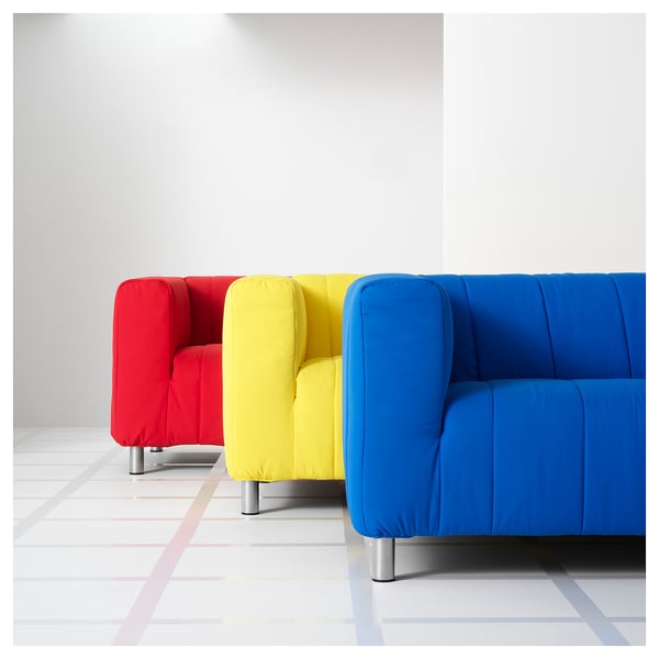 KLIPPAN Bezug 2er-Sofa, Långban leuchtend rot