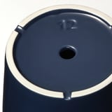 KLOTLÖNN Blumentopf mit Untersetzer, drinnen/draußen/schwarzblau, 12 cm