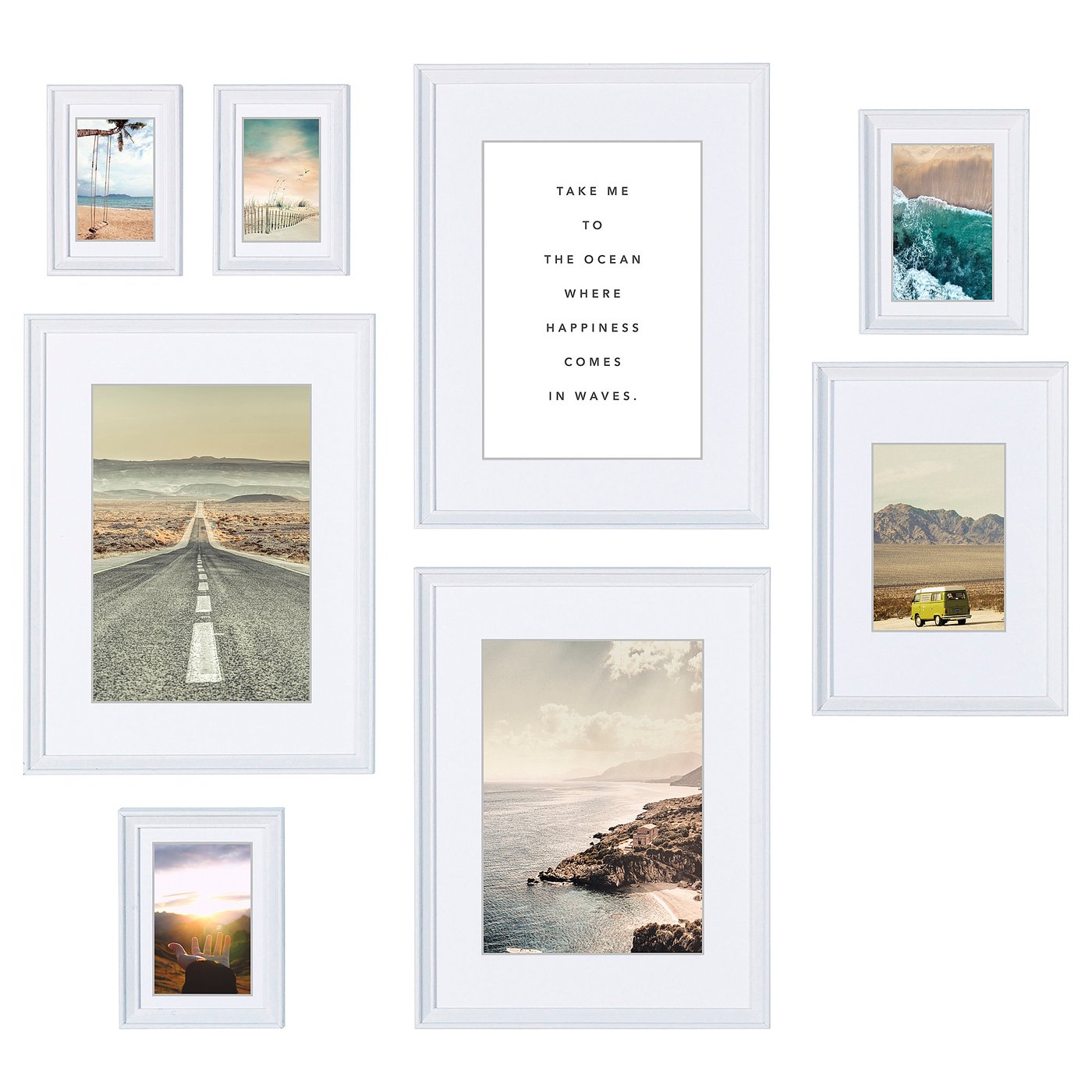 KNOPPÄNG Rahmen mit Bild 8er-Set, Meeresglück - IKEA Österreich