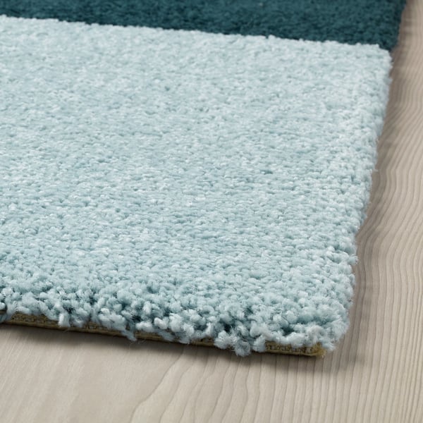 kongstrup teppich langflor hellblau grun 133x195 cm ikea osterreich