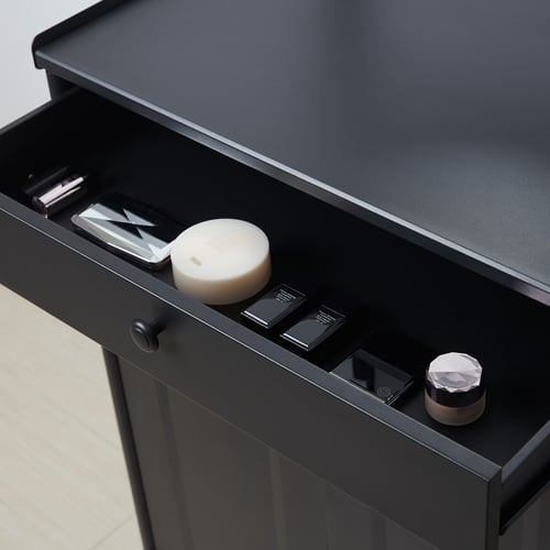 KORNSJÖ Schrank mit Spiegel, schwarz, 70x47 cm - IKEA Österreich