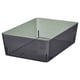 KUGGIS Box, grau, rechteckig, transparenter Kunststoff, modernes Design, idealer Organizer.