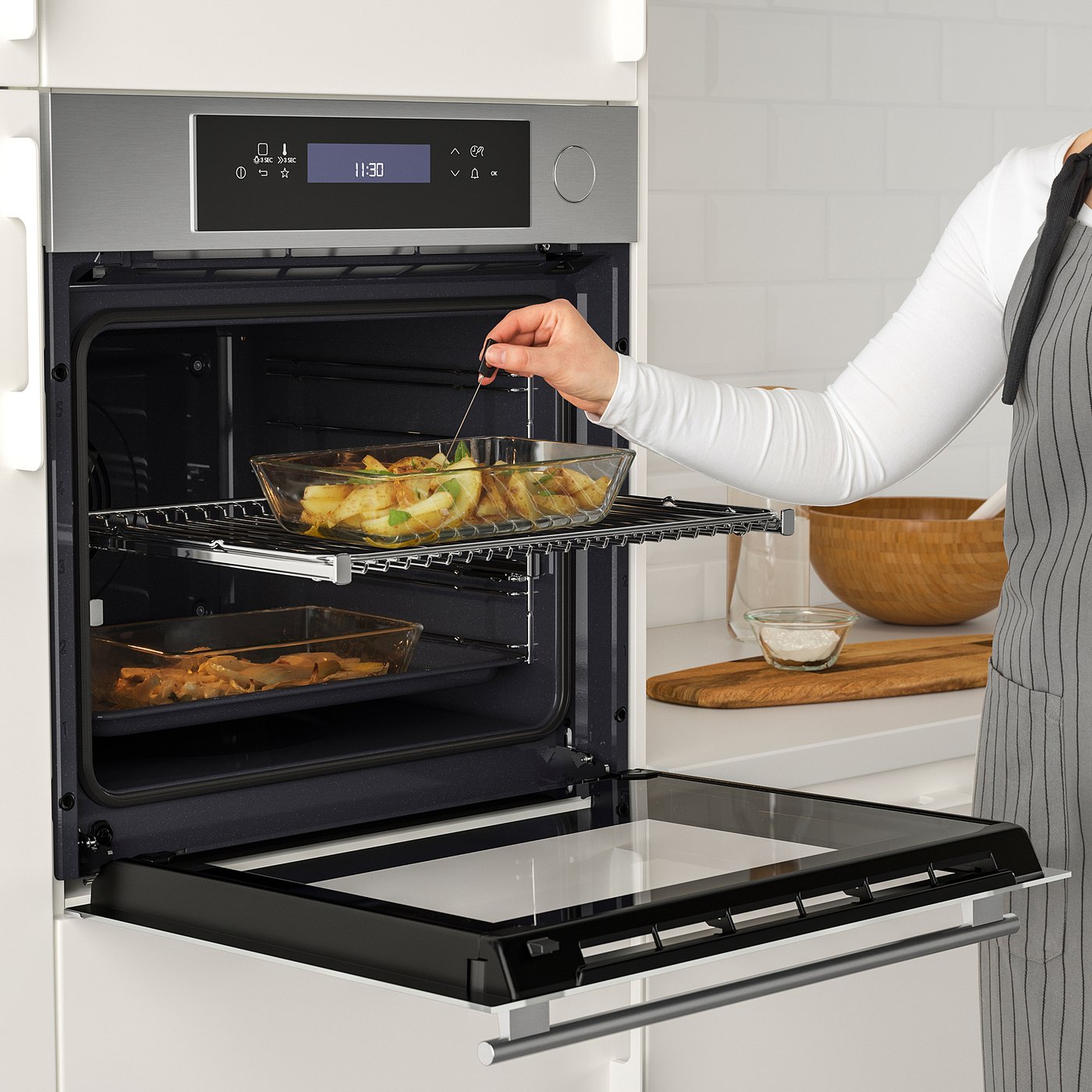 kulinarisk heissluftofen mit dampfgarfunktion edelstahl ikea osterreich