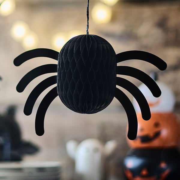KUSTFYR Hängedekoration, Spinne schwarz, 18 cm