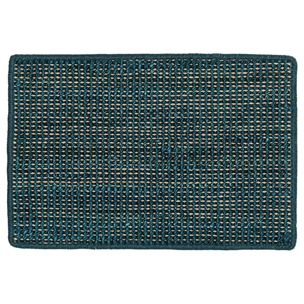 LANDBANA Fußmatte, dunkelblau, rechteckig, gewebte Jute mit Latexrücken.