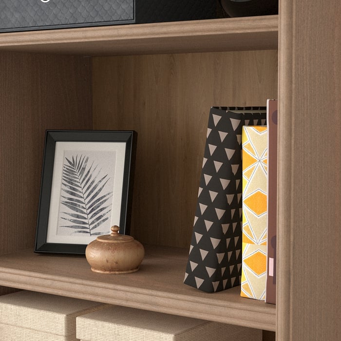 LANESUND Bücherregal, graubraun, 121x37x152 cm - IKEA Österreich