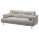 Option: Graues LÅNGARYD Sofa, modern & gemütlich, verchromte Beine.