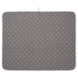 Polkadot graue Babymatte, Baumwolle & Polyester, weich, quadratisch, faltbar.