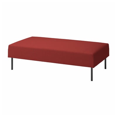 LILLEHEM modulares Sofa, rot. Modernes Design mit quadratischer Form und Metallbeinen. Leicht zu reinigender Stoffbezug, langlebig und stützend.