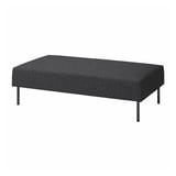 LILLEHEM 2-Sitzer-Sofa aus anthrazitfarbenem Stoff, modernes Design, rechteckige Form, dunkelgrau, Metallbeine.