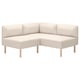 LILLEHEM beiges modulares Sofa, minimalistisches Design, helle Holzbeine, klare Linien, Eckschrank.