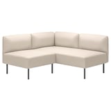 Modernes beiges Sofa LILLEHEM, L-förmig mit schlanken Metallbeinen, mit Polyester bezogen, perfekt für gemütliche Ecken.