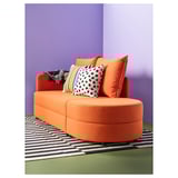LINDÅKRA 2er-Bettsofa, Knisa leuchtend orange