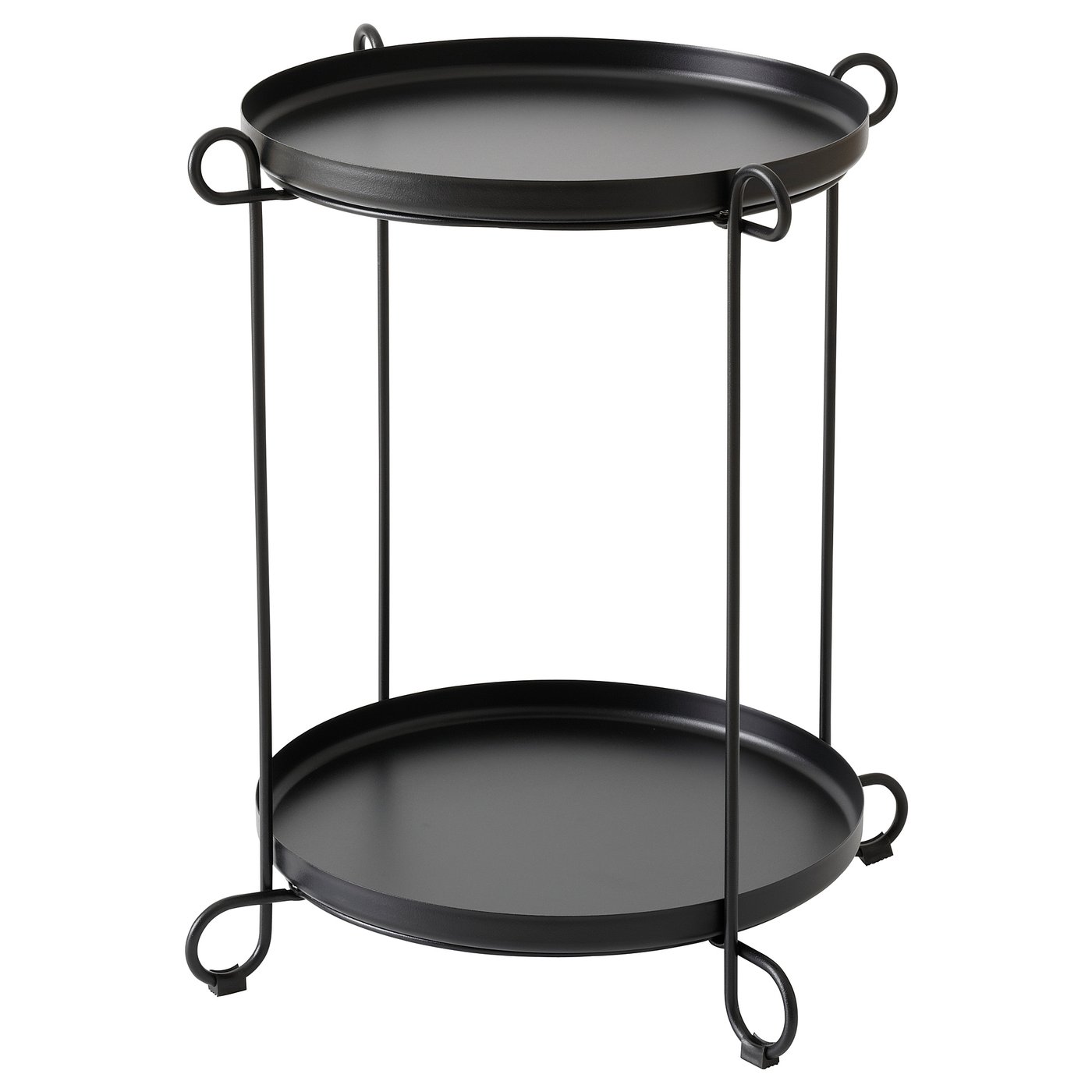 LIVELYCKE Tabletttisch - schwarz 50 cm