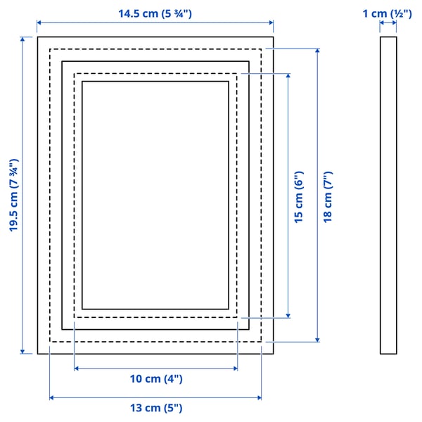 LOMVIKEN Bilderrahmen, schwarz, 13x18 cm