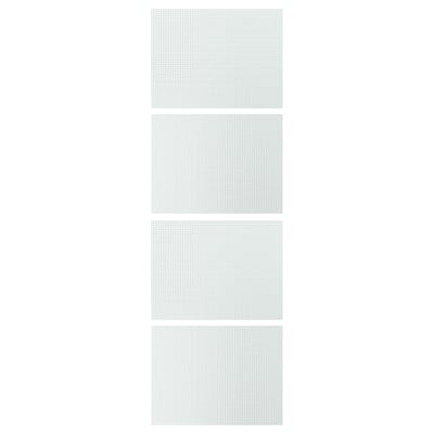 LUNDBRÄSMA 4 Paneele f Schiebetürrahmen, kariertes Glas, 75x236 cm