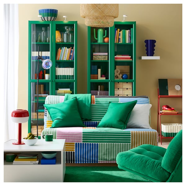 LYCKSELE MURBO 2er-Bettsofa, Grindtorp bunt