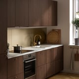 LYSEKIL Wandpaneel, doppelseitig Edelstahl/Messing, 119.6x55 cm