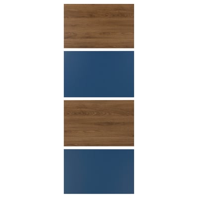 MEHAMN: Paneele in blauer Holzmaserung, beidseitig, pastellfarben.