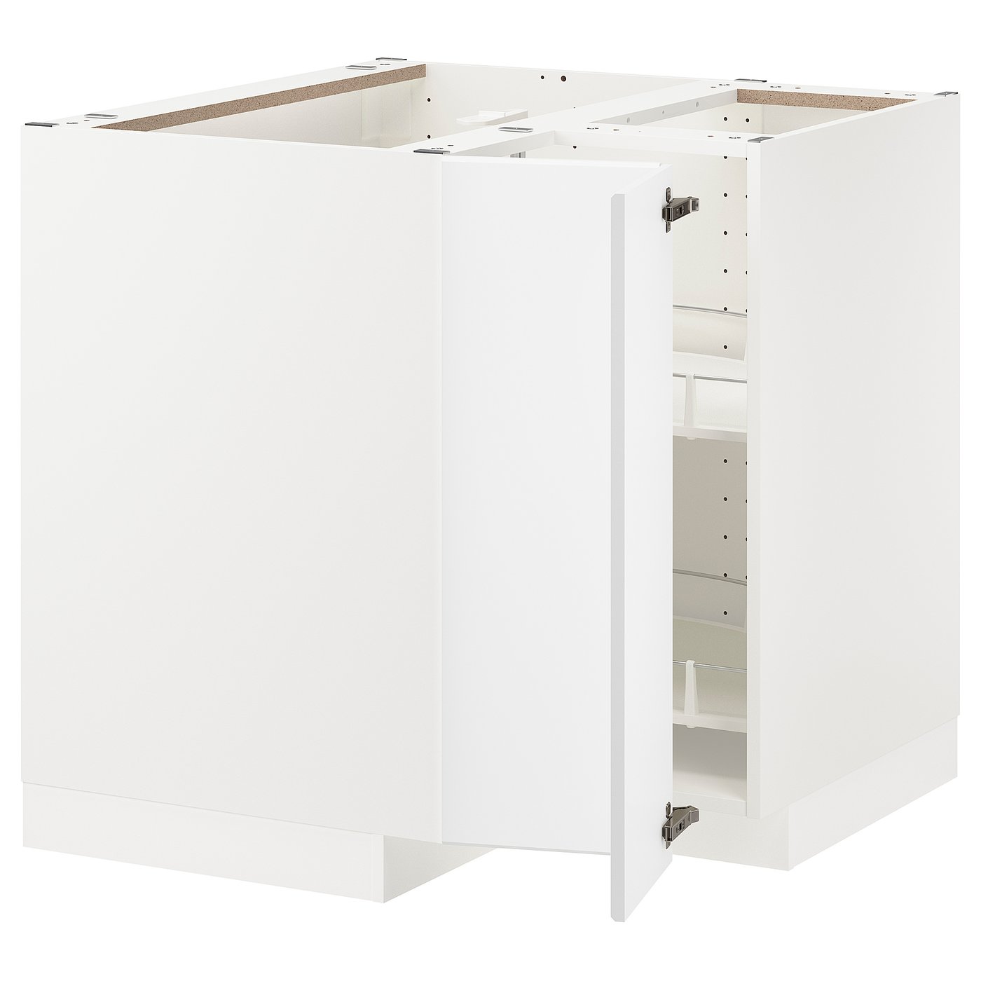 METOD Eckunterschrank+Karussell - weiß, Kungsbacka matt weiß - IKEA
