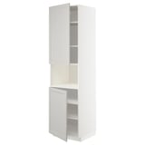 Weißer METOD-Küchenschrank mit verstellbaren Regalen, modernes, minimalistisches Design.