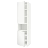 Weißer METOD-Küchenzeile mit offenen Türen, verstellbaren Regalen, modernem, minimalistischem Design.