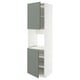 METOD Küchenschrank, graugrün, weiß, schlanke rechteckige Form, modernes Design.