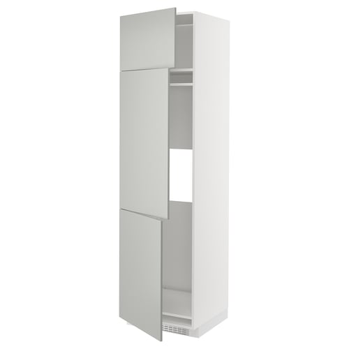 METOD hoher weißer Küchenschrank, klares Design.
