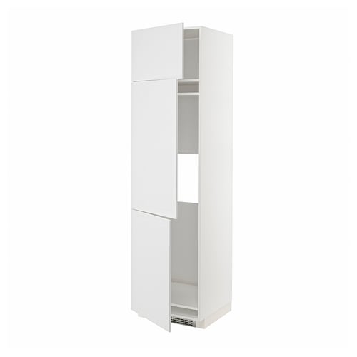 Weißer METOD-Küchenschrank, modernes Design, drei Türen, verstellbare Regale.