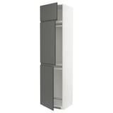METOD Küchenschrank in dunkelgrau mit drei offenen Teilen, modernes Design.
