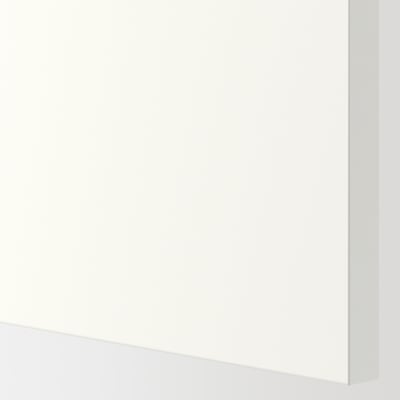 Strahlend weißer Küchenschrank, schlankes Design, hochwertige Materialien