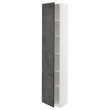 METOD Küchenschrank in dunkelgrau mit weißen Einlegeböden, rechteckig, modernes Design.
