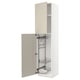 METOD Hochschrank mit Putzschrankeinr., weiß/Havstorp beige, 60x60x240 cm